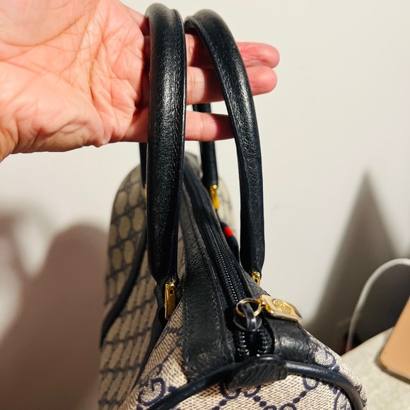 Gucci Canvas Boston Black/Navy Blue ❌SOLD - Picture 7 of 14